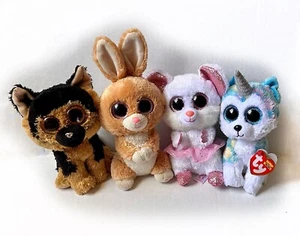 Ty TySilk Beanie Boos Lot of 4 6” Stuffed Plush Helena Nina Spirit Carrots - Picture 1 of 6