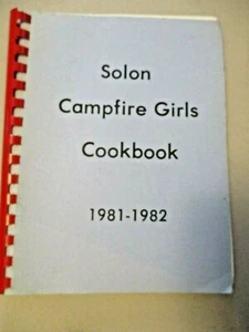 VINTAGE SOLON CAMPFIRE GIRLS COOKBOOK/RECIPES 1981-1982 - Picture 1 of 6