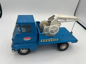 Vintage SSS Giant Seven Wrecker Service Toy Truck - Steel 9 1/2" Tow Truck - Picture 1 of 12