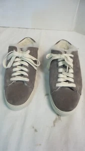 ZAPATOS TENIS SIN CORDONES DE GAMUZA GRIS FRYE USADOS EN EXCELENTE ESTADO FORRADOS DE PIEL DE OVEJA TALLA 7,5m L@@K - Imagen 1 de 6