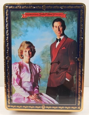 Waddingtons Prince & Princess Of Wales Limited Ed 500 Pc Puzzle Tin Vintage NEW - Image 1 of 4