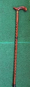 Handcrafted Wooden Walking Stick Cane With Beautiful Hand Carved Design US GIFT - Picture 1 of 8