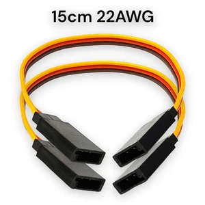 2x Servokabel 15cm Buchse auf Buchse Verlängerung JR Graupner Futaba Robbe Hitec - Bild 1 von 11