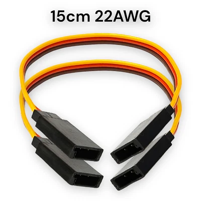 2x Servokabel 15cm Buchse auf Buchse Verlängerung JR Graupner Futaba Robbe Hitec - Bild 1 von 4
