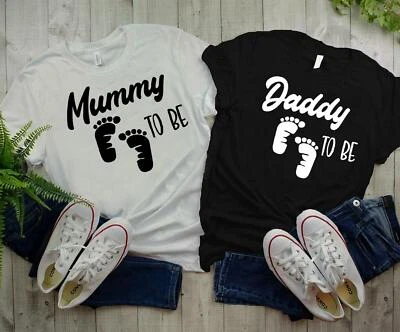 Mummy Daddy To Be Pregnancy Baby Reveal Matching T Shirts New Parents Present