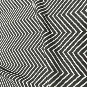 Zig Zac Black & white Print Spandex Fabric 4way Stretch by the Yard for Swimwear - Picture 1 of 5