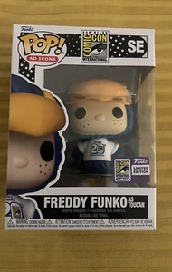 SDCC 2023 FUNKO POP FREDDY FUNKO AS TOUCAN OFFICIAL CON STICKER EXCLUSIVE RARE - Bild 1 von 6