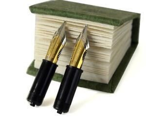 Bock spare nib units for fountain pen with Full flex F and M point   - 2 Pcs