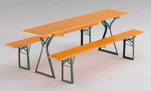 Klappgarnitur Biergartengarnitur Beinfreiheit 67er Tischbreite Brauereiqualität - Bild 1 von 1