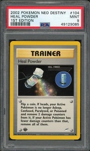 Pokemon PSA 9 MINT 1st Ed. Neo Destiny COMMON Heal Powder 104/105 (GP) - Picture 1 of 2
