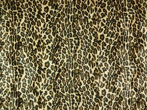 Leopardenmuster Samt & Strick Webstoff. Super Soft.   2 Yards + x 61".  F-261 - Bild 1 von 9