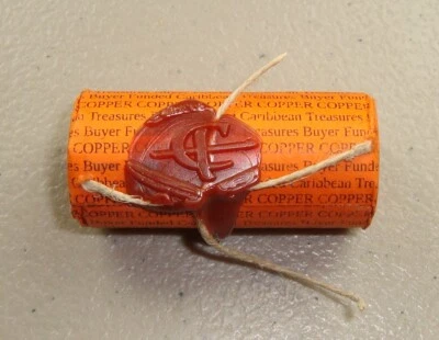 Rollo original de (25) 2024 Caribbean Treasures sin financiar 0,0003125 Bitcoins Foto 1 de 4