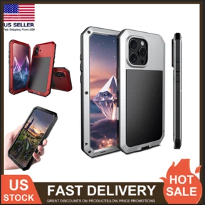 Metal Case For iPhone 16 Pro Max 15 14 13 12 Mini Shockproof Heavy Duty Cover US - Picture 1 of 20