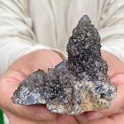 134G  Rare SMOKY PHANTOM SPIRIT QUARTZ Fairy Cactus Crystal Mineral Cluste