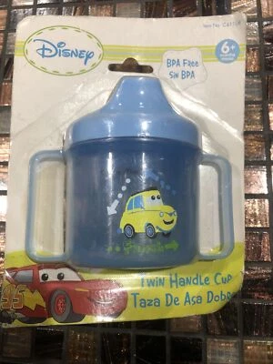 Taza 'Coches' Bebé Disney Pixar Doble Mango 6+ Meses. Camión Tow Mater verde, azul Foto 1 de 4