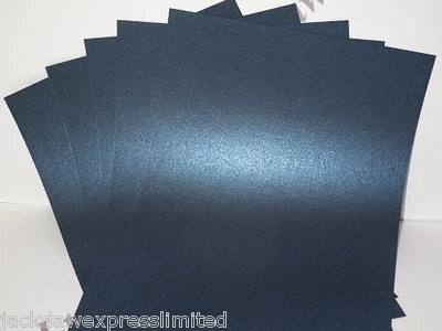 15 x A5 2-Sided Blue Pearlescent Shimmer Paper 125gsm Cardmaking AM883 - Image 1 of 4