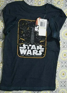 Camiseta Little Boys Star Wars Star Battles Talla 5 Negra Turquesa - Imagen 1 de 4