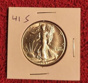 1941 s uncirculated silver Walking liberty half dollar 
