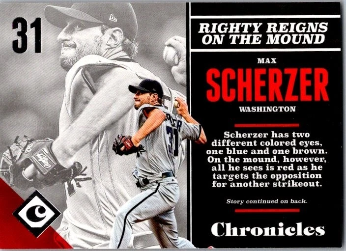 2017 Panini Chronicles - Max Scherzer #28 - Image 1 of 1