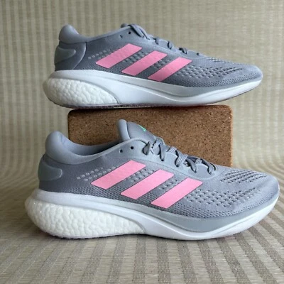 Adidas Womens Supernova 2 Boost HR0104 Gray Pink Running Shoes Sneakers Size 9.5 - Image 1 of 4