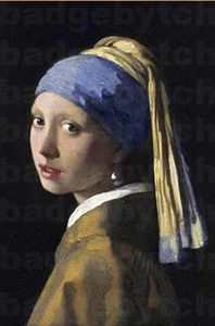 GIRL WITH A PEARL EARRING LARGE fridge magnet - CLASSIC VERMEER! - Picture 1 of 1