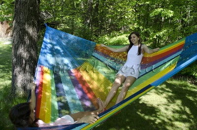 New Cotton Jumbo Mexican Hammock | XXXL Breezy Point® Mayan Hammocks Camping