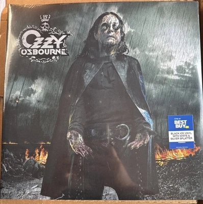 🦇 New OZZY OSBOURNE Black Rain LP Ice Vinyl Silver Splatter Best Buy Records - Image 1 of 3