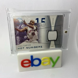 03-04 Fleer Vince Carter Hot Numbers Jersey Worn Card Blue 049/250 Raptors 15 - Picture 1 of 24