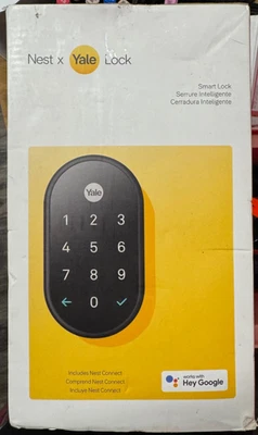 Google Nest X Yale Door Lock (Satin Nickel) With Nest Connect New Open Box  - Image 1 of 2