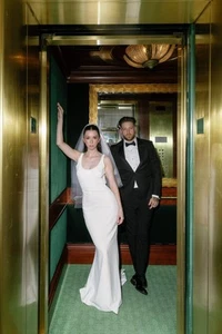 Grace Loves Lace Martini Wedding Dress Gown- Size 2 - Picture 1 of 9