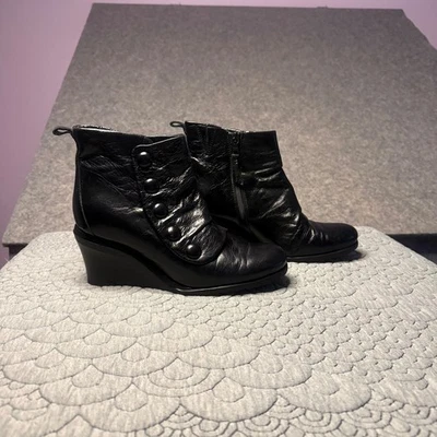 Botines de cuña victorianos Miz Mooz Nimah de cuero negro para mujer 39 EUR US 8,5-9 Foto 1 de 4