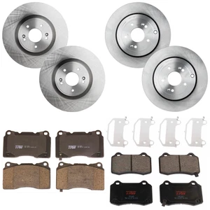 KIT-073024-5539 TRW Brake Disc and Pad Kits 4-Wheel Set Front & Rear for Hyundai - Picture 1 of 12