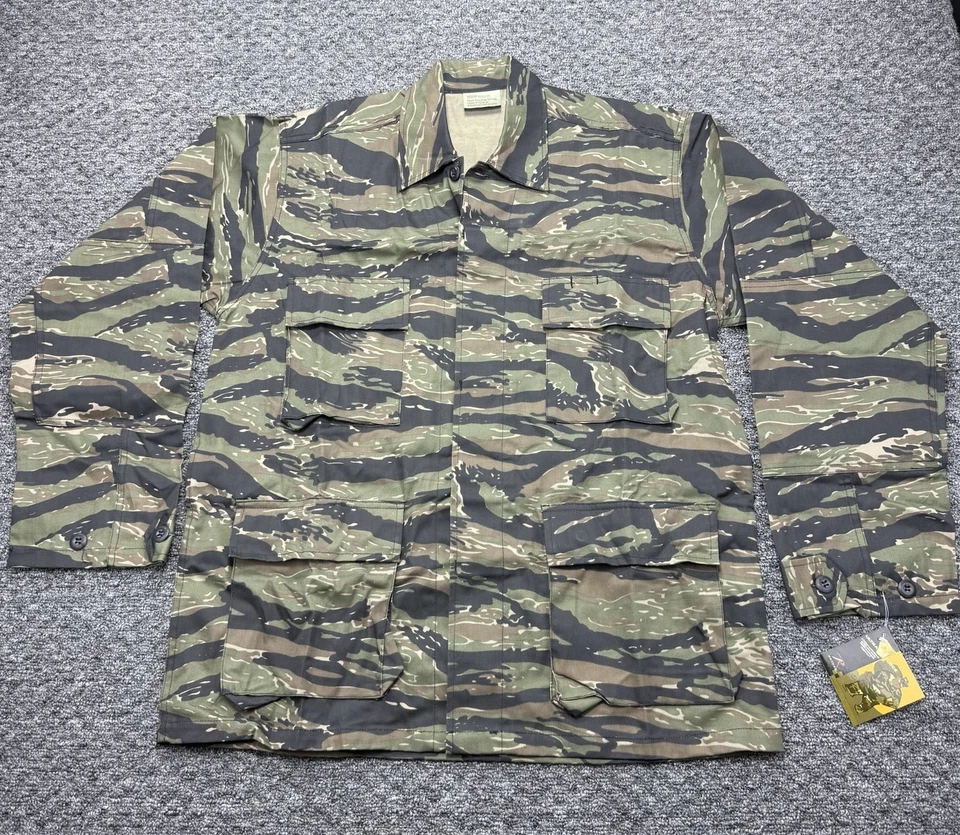 Rothco BDU Shirt Mens Medium Tiger Stripe Camo Ultra Force Pocket Military - Image 1 of 4