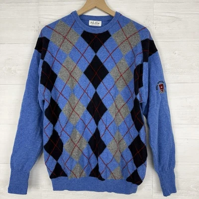 Peter Scott Lambswool Argyle Pullover Sweater Herren Gr. 44 Made In Scotland - Bild 1 von 4