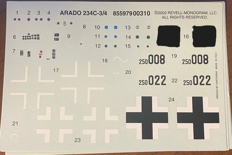 Calcomanías Revell - Arado 234C-3/4 - 85597900310 - SW Foto 1 de 1