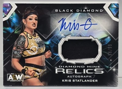 2024 AEW Upper Deck Black Diamond Kris Statlander Diamond Mine Relic Auto 98/99 - Image 1 of 2