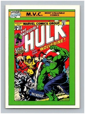 Tarjeta Wolverine 1990 Impel Marvel Universe Series 1 #134 Incredible Hulk 134 MVC Foto 1 de 3