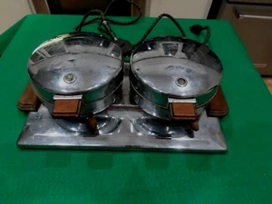 Vintage Dominion Elektrisches Chrom Doppel Waffeleisen Retro Küchengeräte 7,25 - Bild 1 von 14