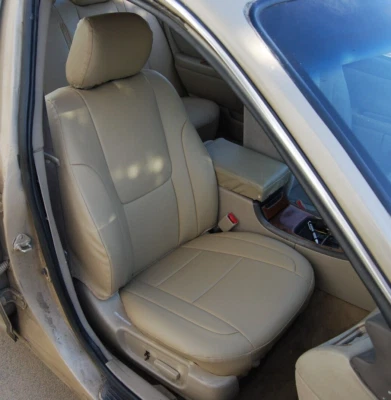 for TOYOTA AVALON 2005-2012 S.LEATHER CUSTOM FIT 2 FRONT SEAT COVERS 13 COLORS - Image 1 of 4