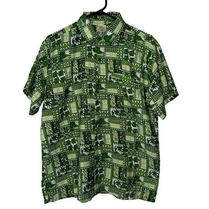 RIMA shirt Hawaiian Mens, Authentic,Size M, Green Turtles Surfing Palm Trees HTF - Picture 1 of 18