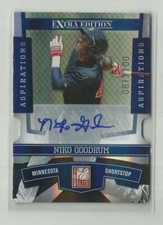 2010 Donruss Elite Extra Edition Aspirations Die Cut Niko Goodrum Auto Card /100