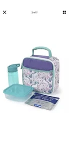Arctic Zone Bpa Free Unicorn Stars Luncbox Kit Combo Purple And Pink - Picture 1 of 7