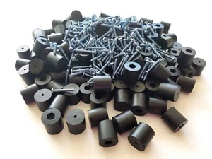 25 Gummifüße 3/4" Durchmesser, 3/4" Höhe Stoßstange ohne Unterlegscheiben + Schrauben - Bild 1 von 2