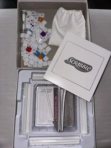 Scrabble Pearl White Tiles Limited Edition With Power Tiles -Complete - Picture 1 of 5