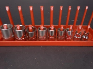 Craftsman Shallow 3/8" Drive Metric 6pt Chrome 9 Pc Socket Set - Picture 1 of 7