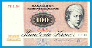 Denmark 1972 100 Kroner Note P #51 - Very Fine - Picture 1 of 2