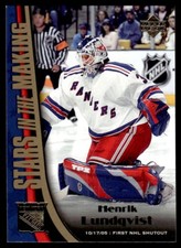 2005-06 Upper Deck Stars in the Making Henrik Lundqvist New York Rangers #SM6 .
