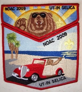 BOY SCOUT BSA OA UT-IN-SELICA 58 MONTURA DIABLO 2 PARCHES 2009 NOAC AÑOS 60 MADERA - Imagen 1 de 1