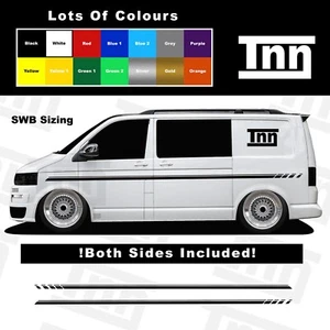 Stickers For VW T5 SWB T6 T4 TRANSPORTER SIDE STRIPE CAMPER VAN Vans GRAPHICS - Picture 1 of 7