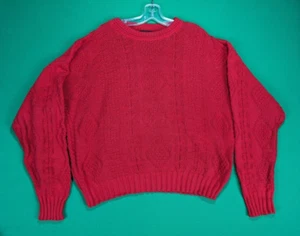 Vintage Lake Harmony Rowing Club Large Knit Sweater Men's Large Red Made in USA - Picture 1 of 17